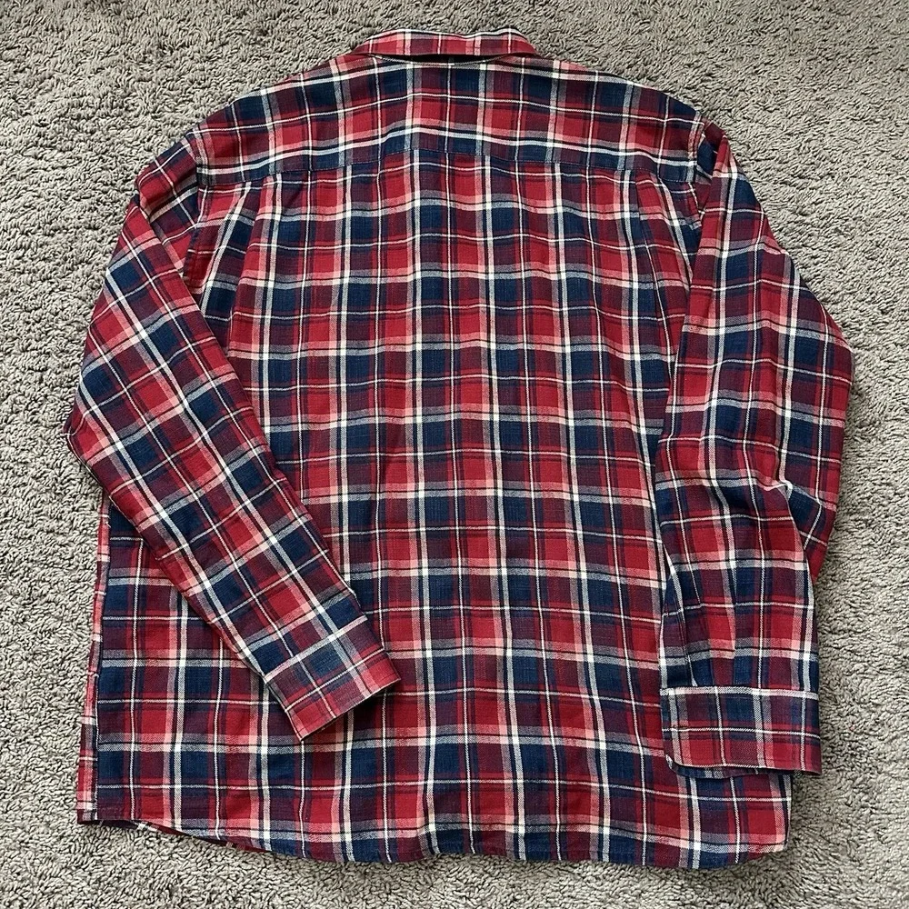 Orvis Men's Soft Flannel Long Sleeve Shirt XL Red‎ Active Fit Chest Pockets